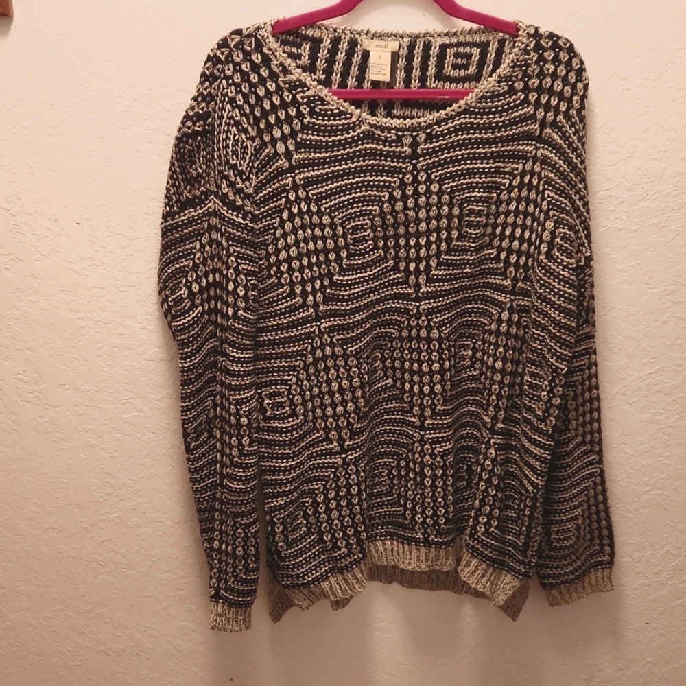 Womens Escio size L brown and gold sweater new with no tag